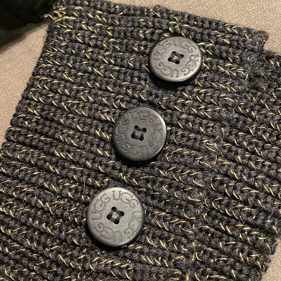 UGG Classic Cardy Knit Gold & Black Sweater Boots Size 6 - Picture 7 of 11